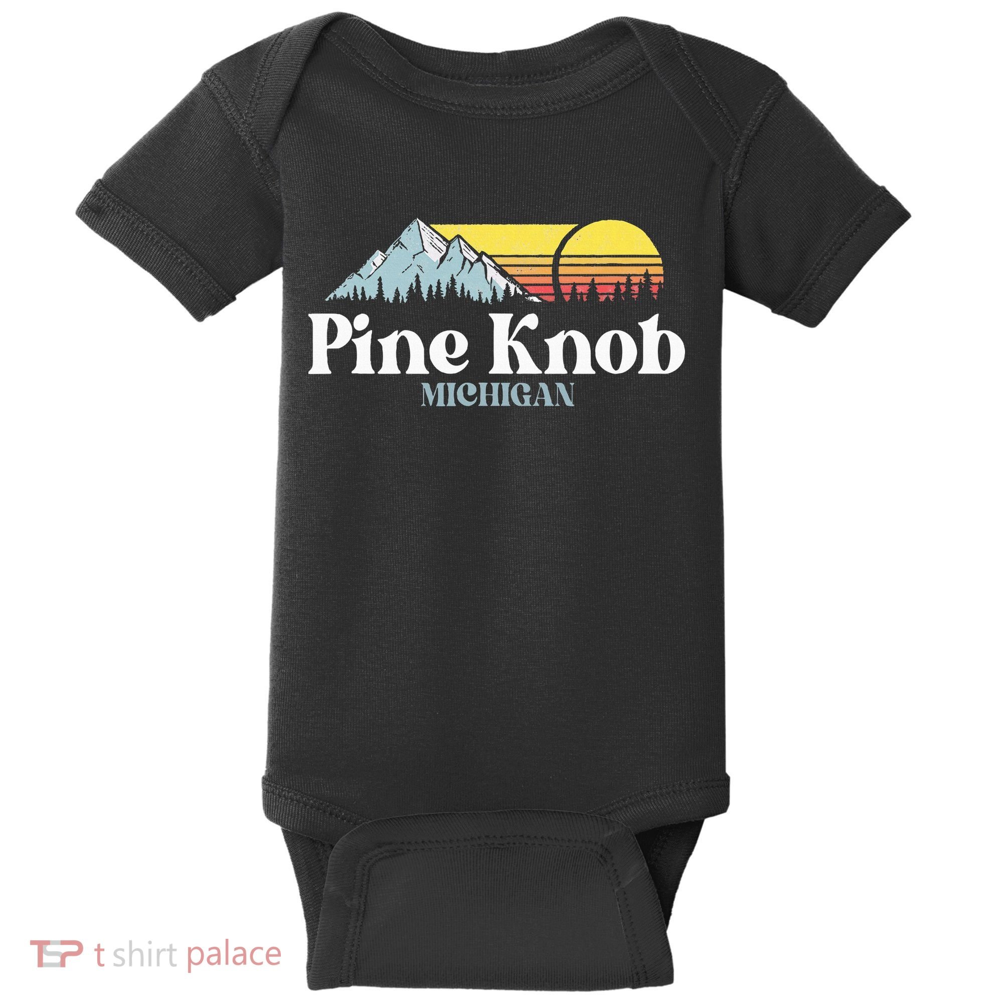 Pine Knob Michigan Ski Snowboarding Vacations Hiking Trails Baby Bodysuit