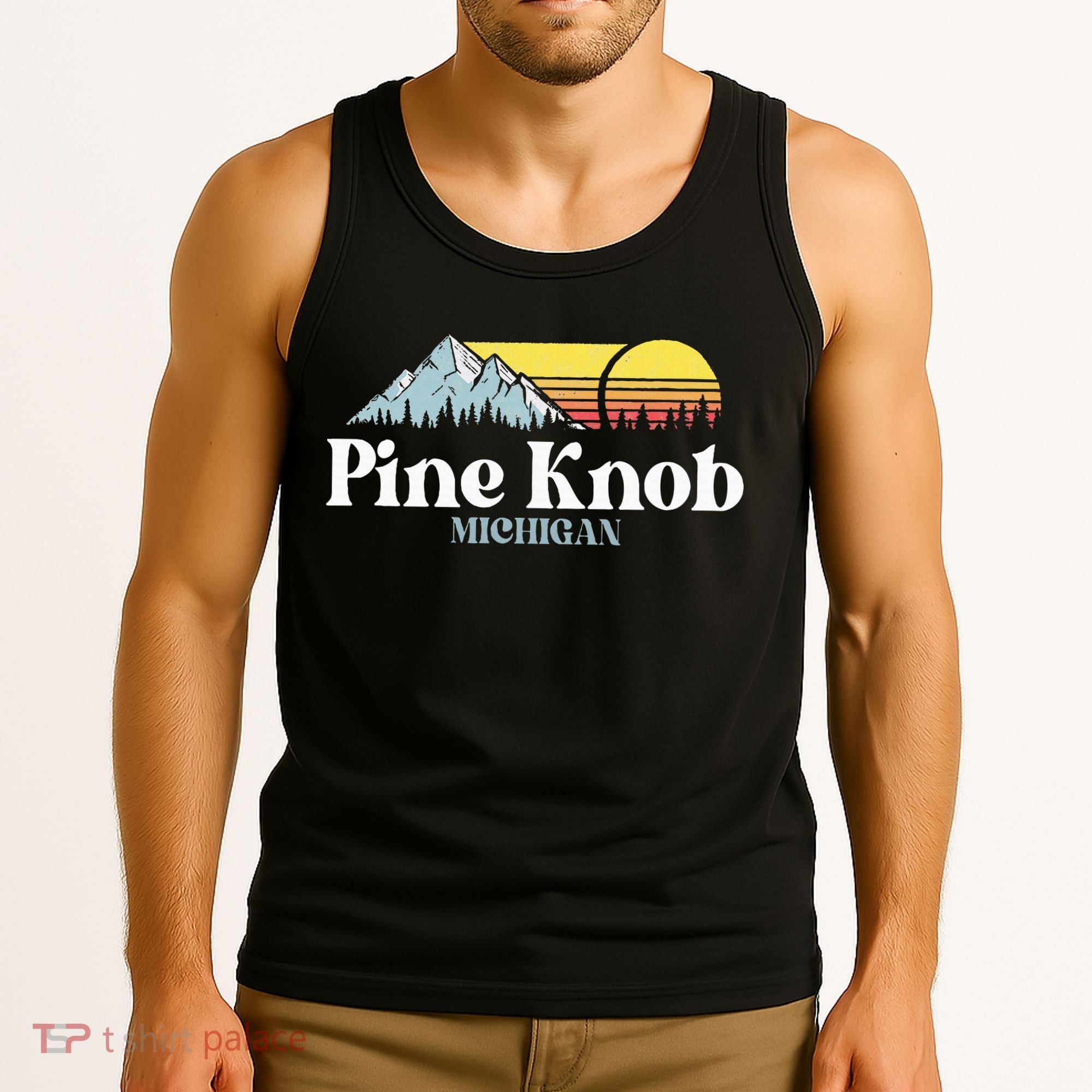 Pine Knob Michigan Ski Snowboarding Vacations Hiking Trails Tank Top