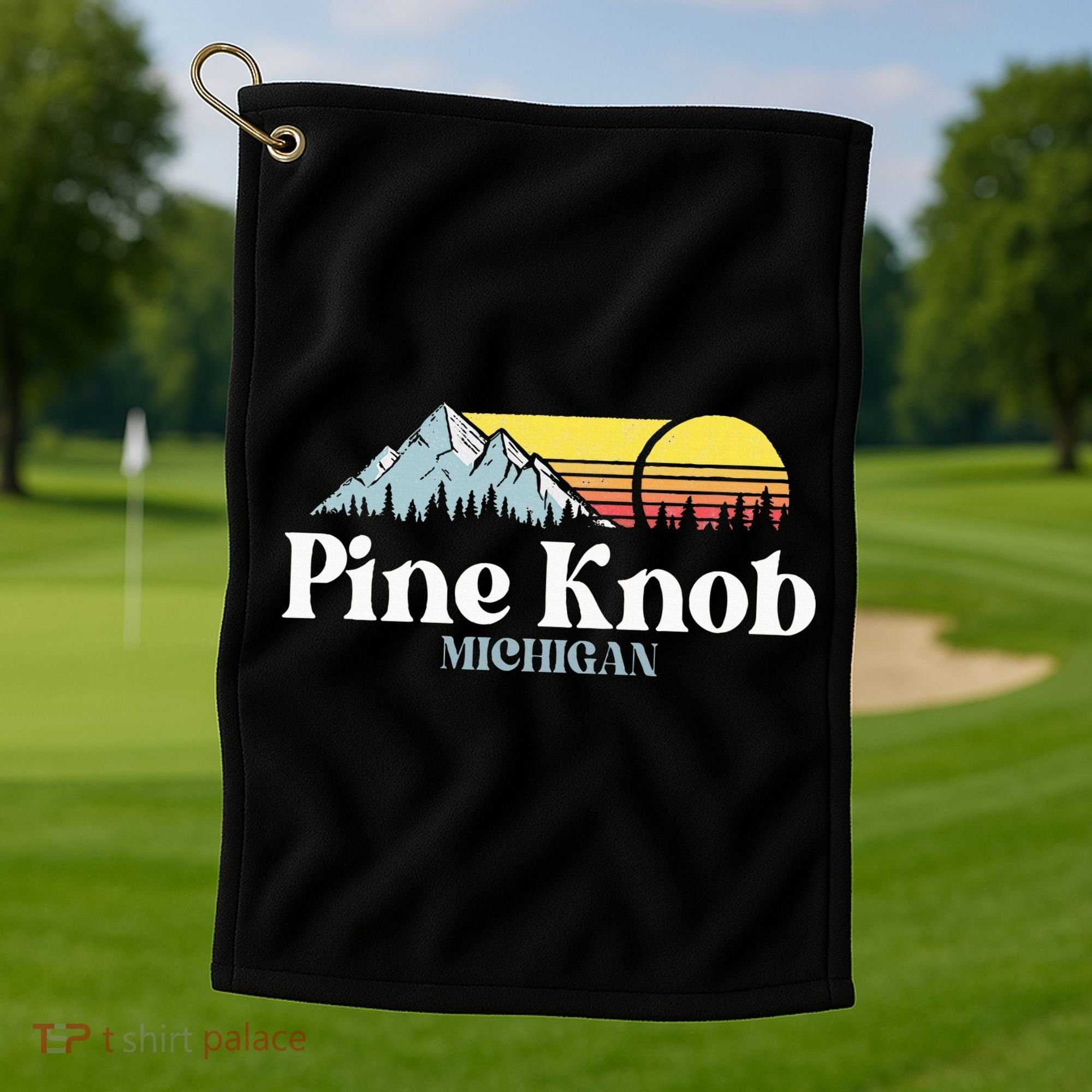 Pine Knob Michigan Ski Snowboarding Vacations Hiking Trails Golf Towel