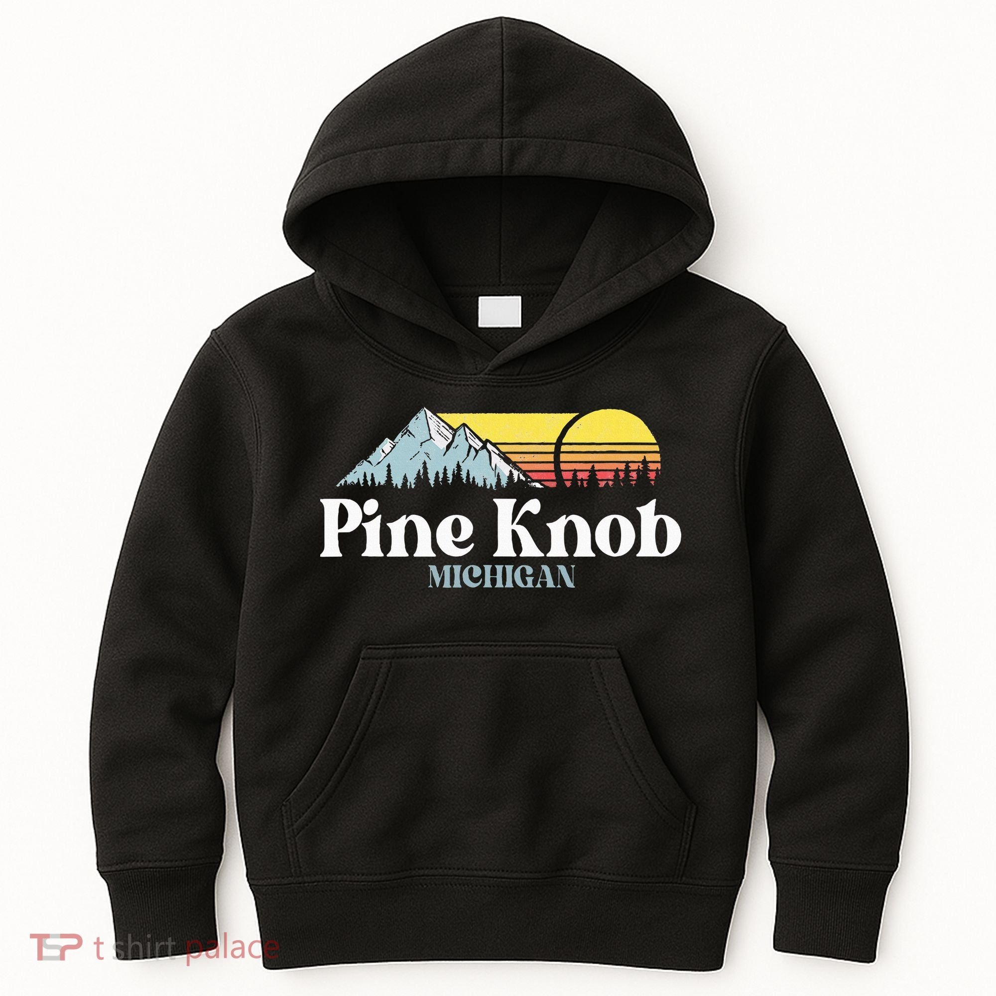 Pine Knob Michigan Ski Snowboarding Vacations Hiking Trails Kids Hoodie
