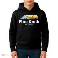 Pine Knob Michigan Ski Snowboarding Vacations Hiking Trails Kids Hoodie thumb 4