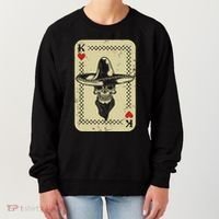 Poker King Mexico Sugar Skull Calavera Cards Player Cowboy Women's Sweatshirt thumb 0