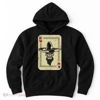 Poker King Mexico Sugar Skull Calavera Cards Player Cowboy Hoodie thumb 0