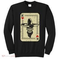 Poker King Mexico Sugar Skull Calavera Cards Player Cowboy Sweatshirt thumb 0