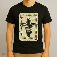 Poker King Mexico Sugar Skull Calavera Cards Player Cowboy T-Shirt thumb 3