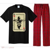 Poker King Mexico Sugar Skull Calavera Cards Player Cowboy Pajama Set thumb 0