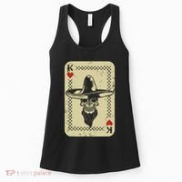 Poker King Mexico Sugar Skull Calavera Cards Player Cowboy Women's Tank Top thumb 0