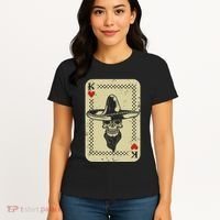 Poker King Mexico Sugar Skull Calavera Cards Player Cowboy Women's T-Shirt thumb 4