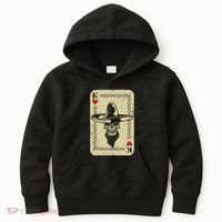 Poker King Mexico Sugar Skull Calavera Cards Player Cowboy Kids Hoodie thumb 0