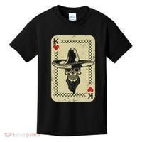 Poker King Mexico Sugar Skull Calavera Cards Player Cowboy Kids T-Shirt thumb 0