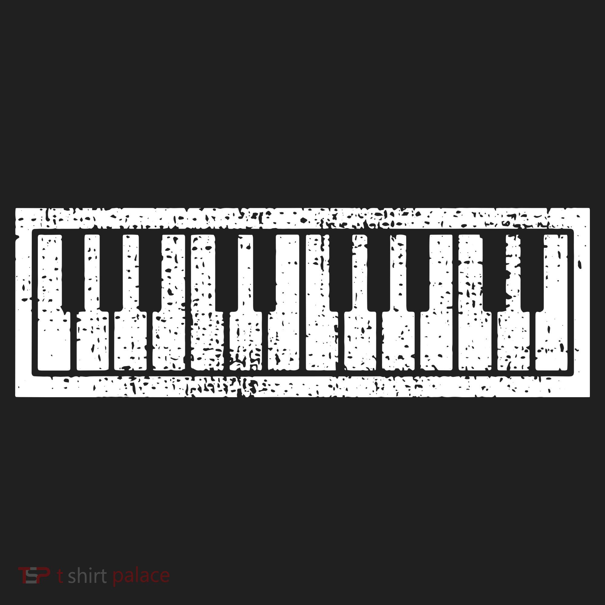 Piano Keyboard Musical Musician Pianist Gift Urban Oversized Heavyweight T-Shirt