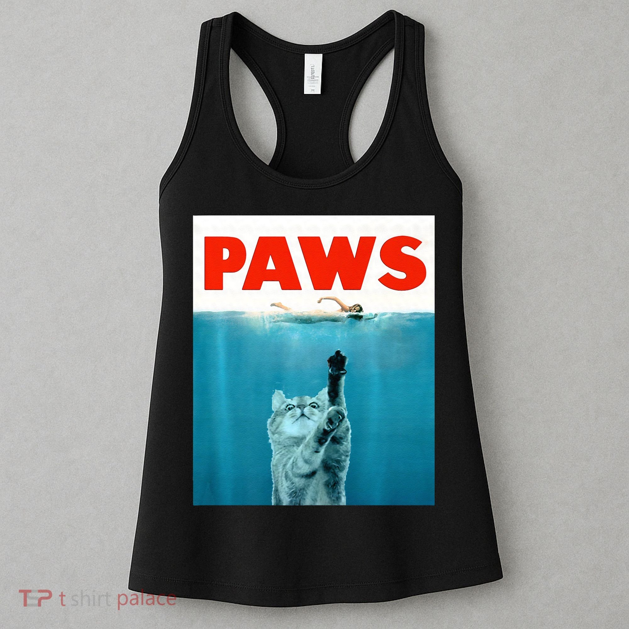 Paws Kitten Meow Parody Funny Cat Lover Gifts Women's Tank Top