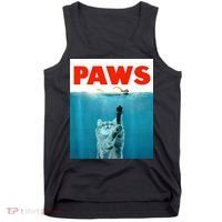 Paws Kitten Meow Parody Funny Cat Lover Gifts Tank Top thumb 0