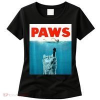 Paws Kitten Meow Parody Funny Cat Lover Gifts Women's T-Shirt thumb 0