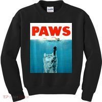 Paws Kitten Meow Parody Funny Cat Lover Gifts Kids Sweatshirt thumb 0