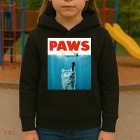 Paws Kitten Meow Parody Funny Cat Lover Gifts Kids Hoodie thumb 3