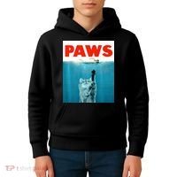Paws Kitten Meow Parody Funny Cat Lover Gifts Kids Hoodie thumb 4
