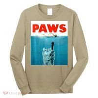 Paws Kitten Meow Parody Funny Cat Lover Gifts Long Sleeve Shirt thumb 0