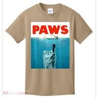 Paws Kitten Meow Parody Funny Cat Lover Gifts Kids T-Shirt thumb 0