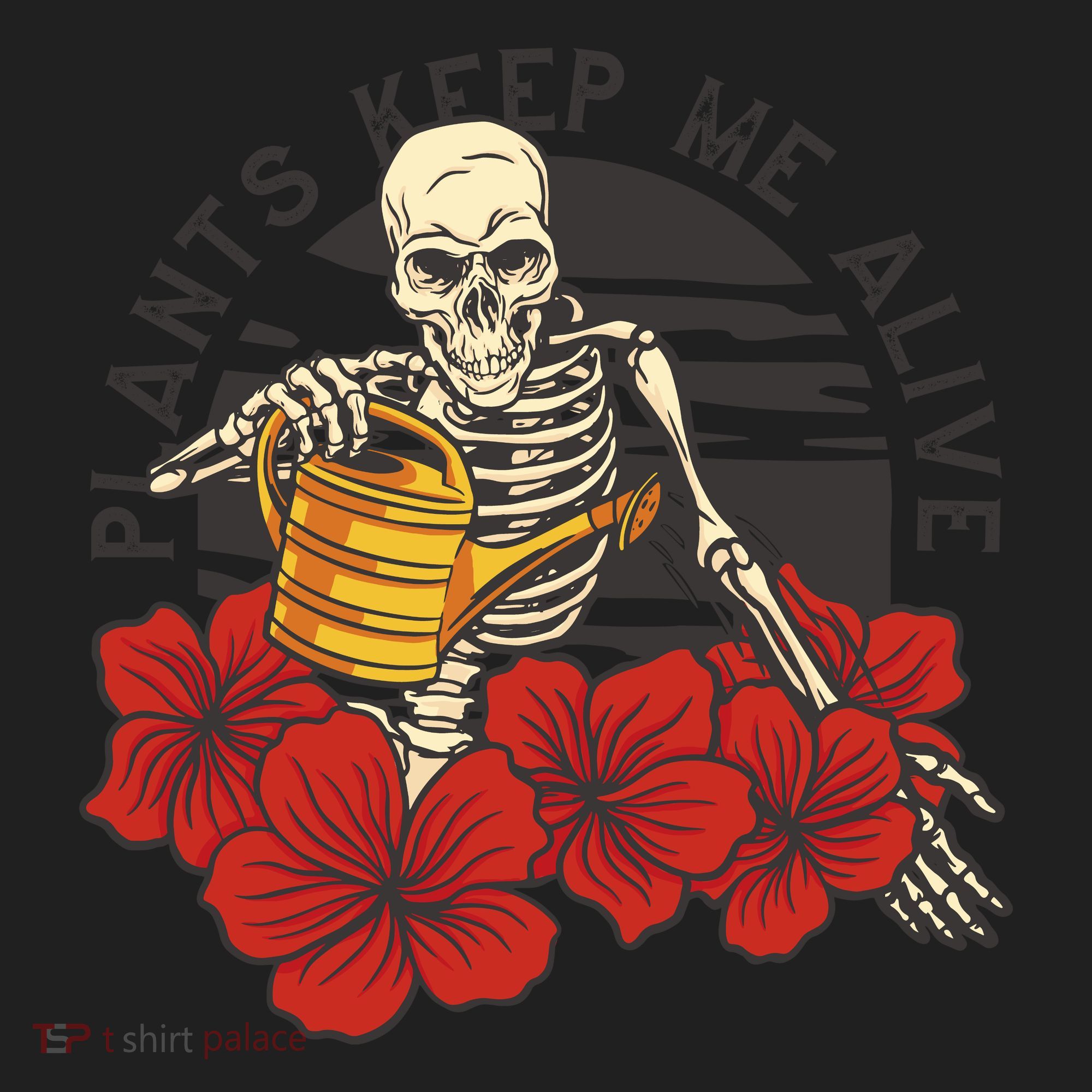 Plants Keep Me Alive Floral Skull Women's Sweatshirt