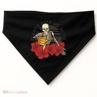 Plants Keep Me Alive Floral Skull USA-Made Doggie Bandana thumb 0