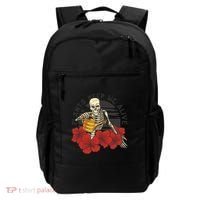 Plants Keep Me Alive Floral Skull Backpack thumb 0