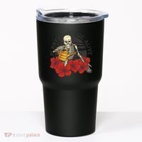 Plants Keep Me Alive Floral Skull Tumbler thumb 0