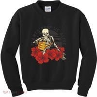 Plants Keep Me Alive Floral Skull Kids Sweatshirt thumb 0