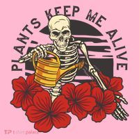 Plants Keep Me Alive Floral Skull Toddler T-Shirt thumb 4