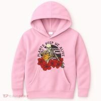 Plants Keep Me Alive Floral Skull Kids Hoodie thumb 0