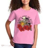 Plants Keep Me Alive Floral Skull Kids T-Shirt thumb 2