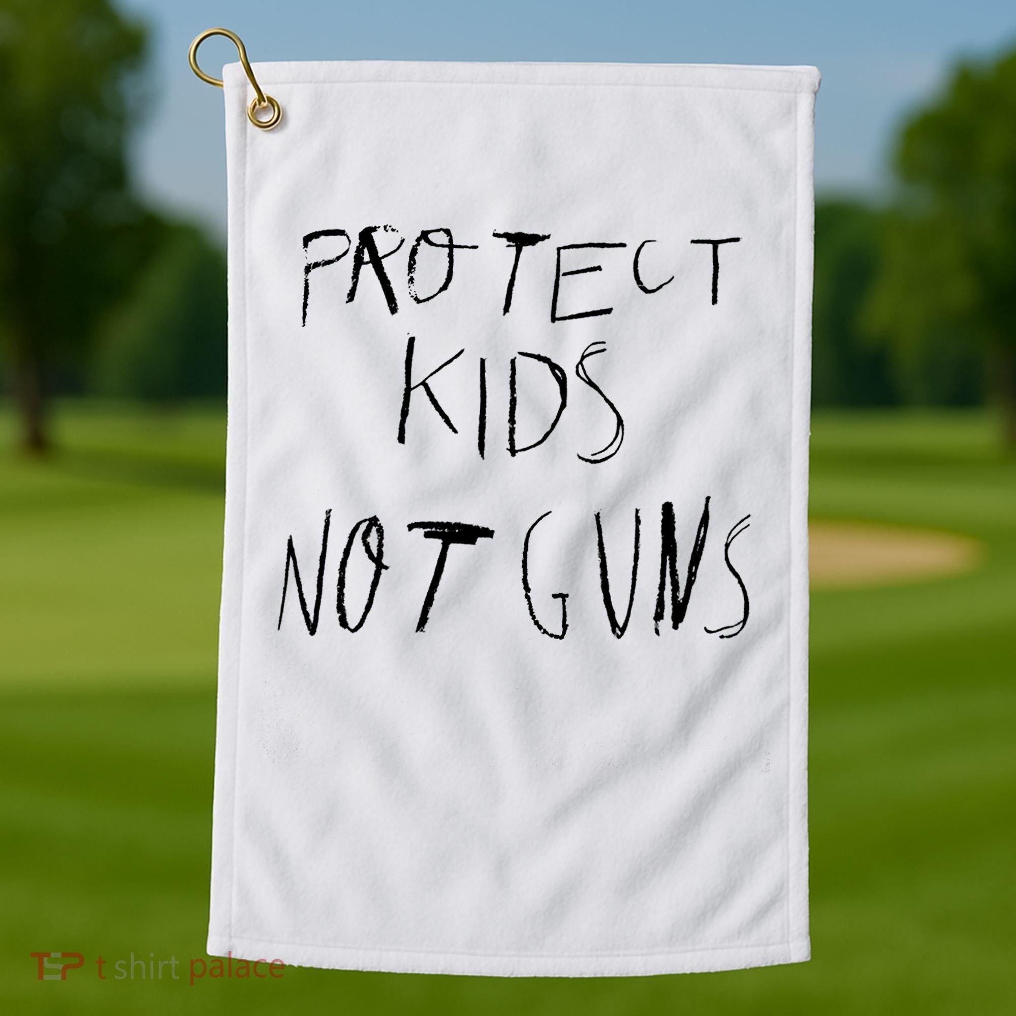 Protect Kid Not Guns Pencil Golf Towel