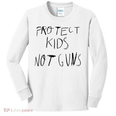 Protect Kid Not Guns Pencil Kids Long Sleeve Shirt