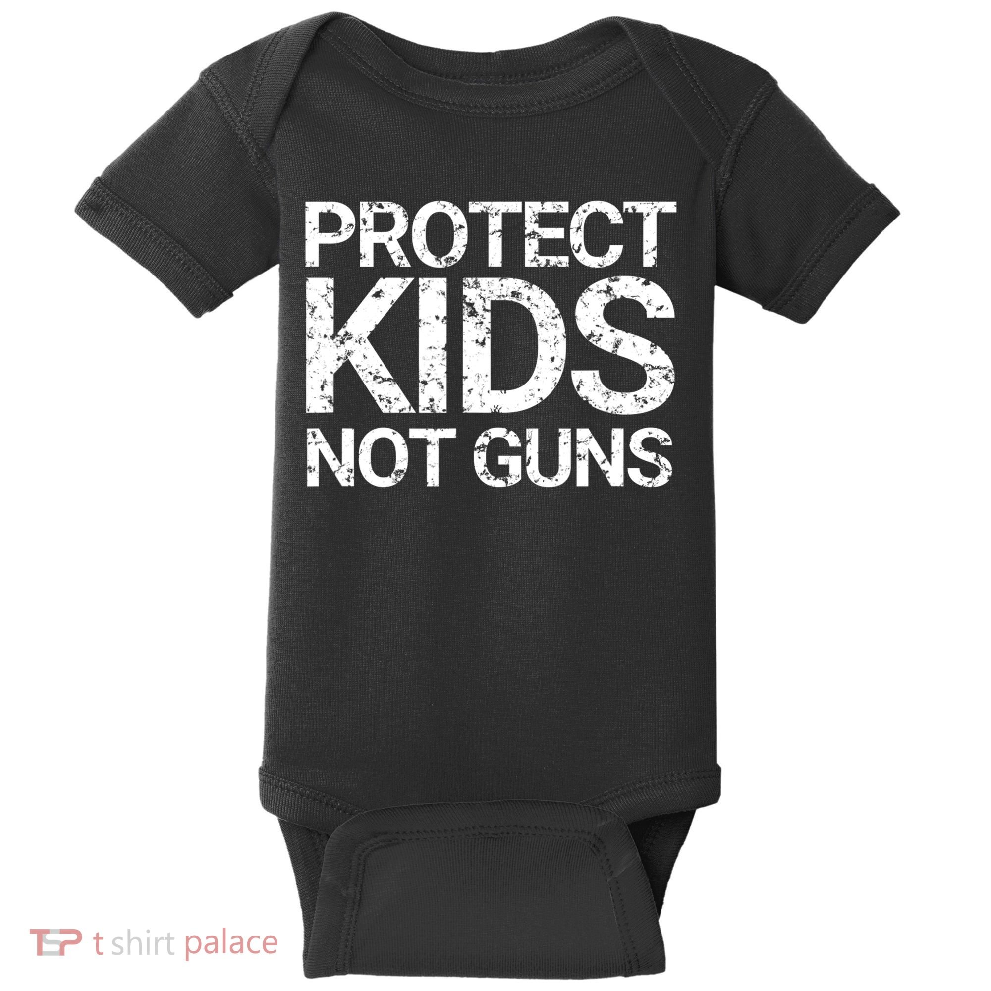 Protect Kids Not Guns Faded Grunge Baby Bodysuit