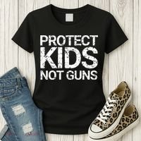 Protect Kids Not Guns Faded Grunge Women's T-Shirt thumb 3