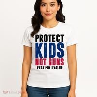 Protect Kids Not Guns Pray For Uvalde Women's T-Shirt thumb 4