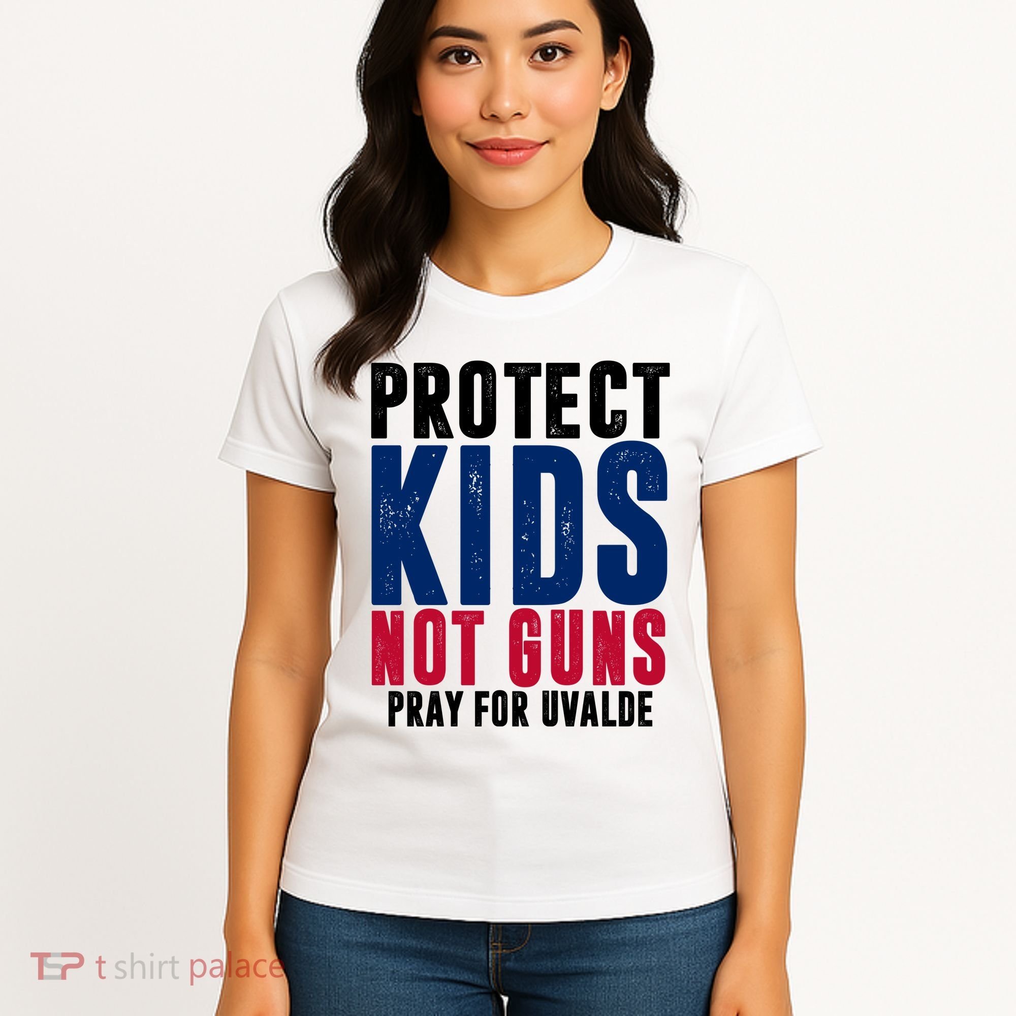 Protect Kids Not Guns Pray For Uvalde Women's T-Shirt