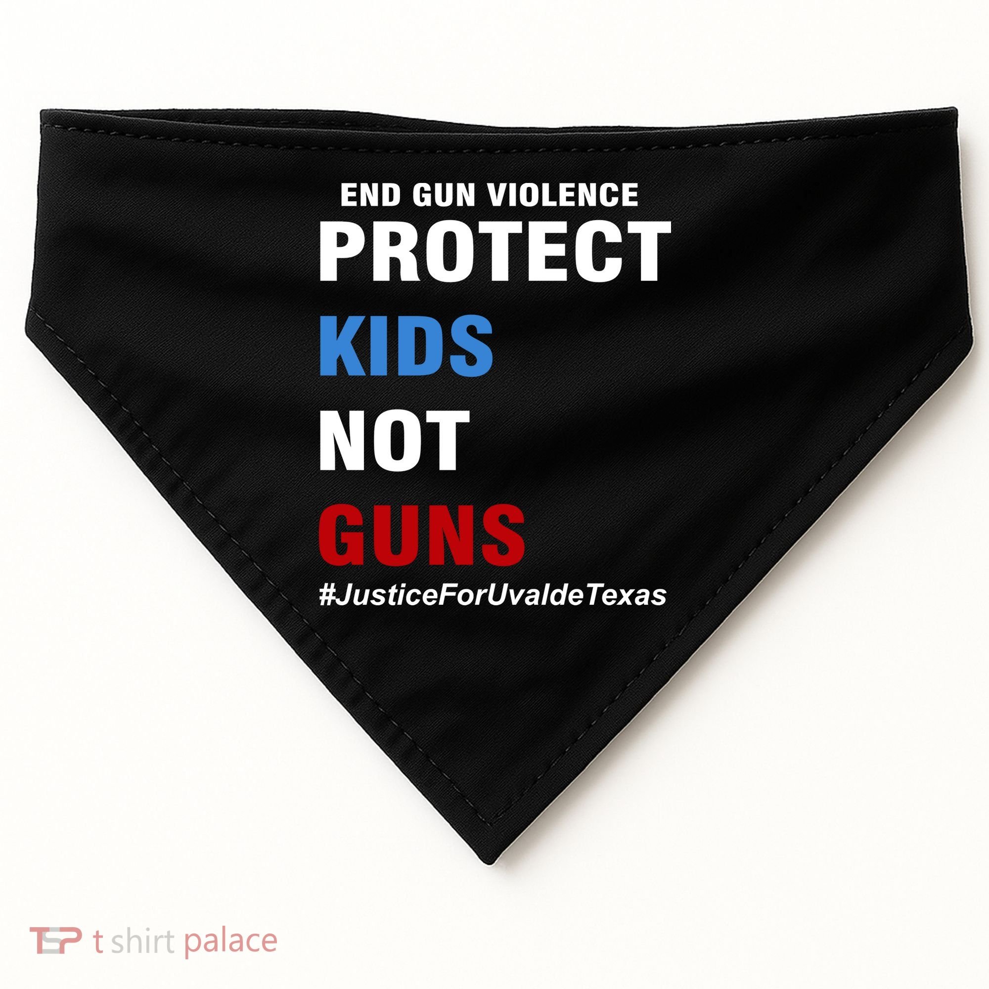 Protect Kids Not Guns #JusticeForUvalde USA-Made Doggie Bandana