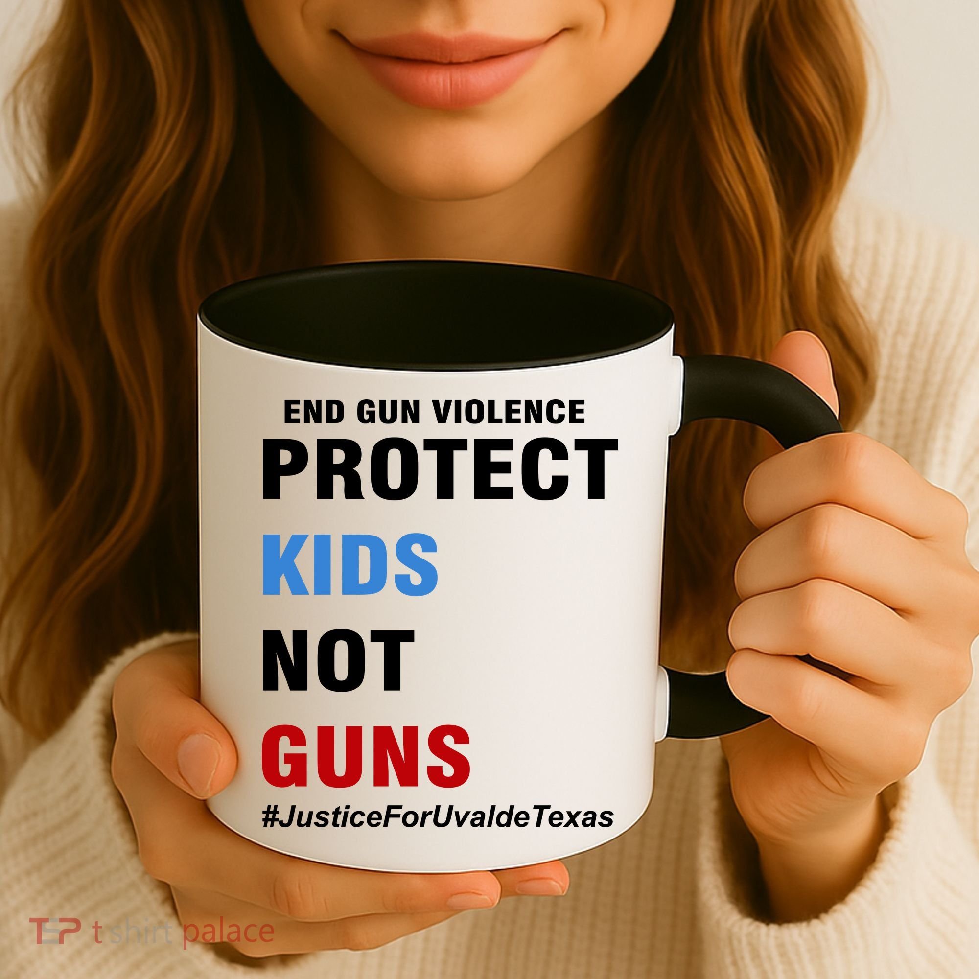 Protect Kids Not Guns #JusticeForUvalde Coffee Mug
