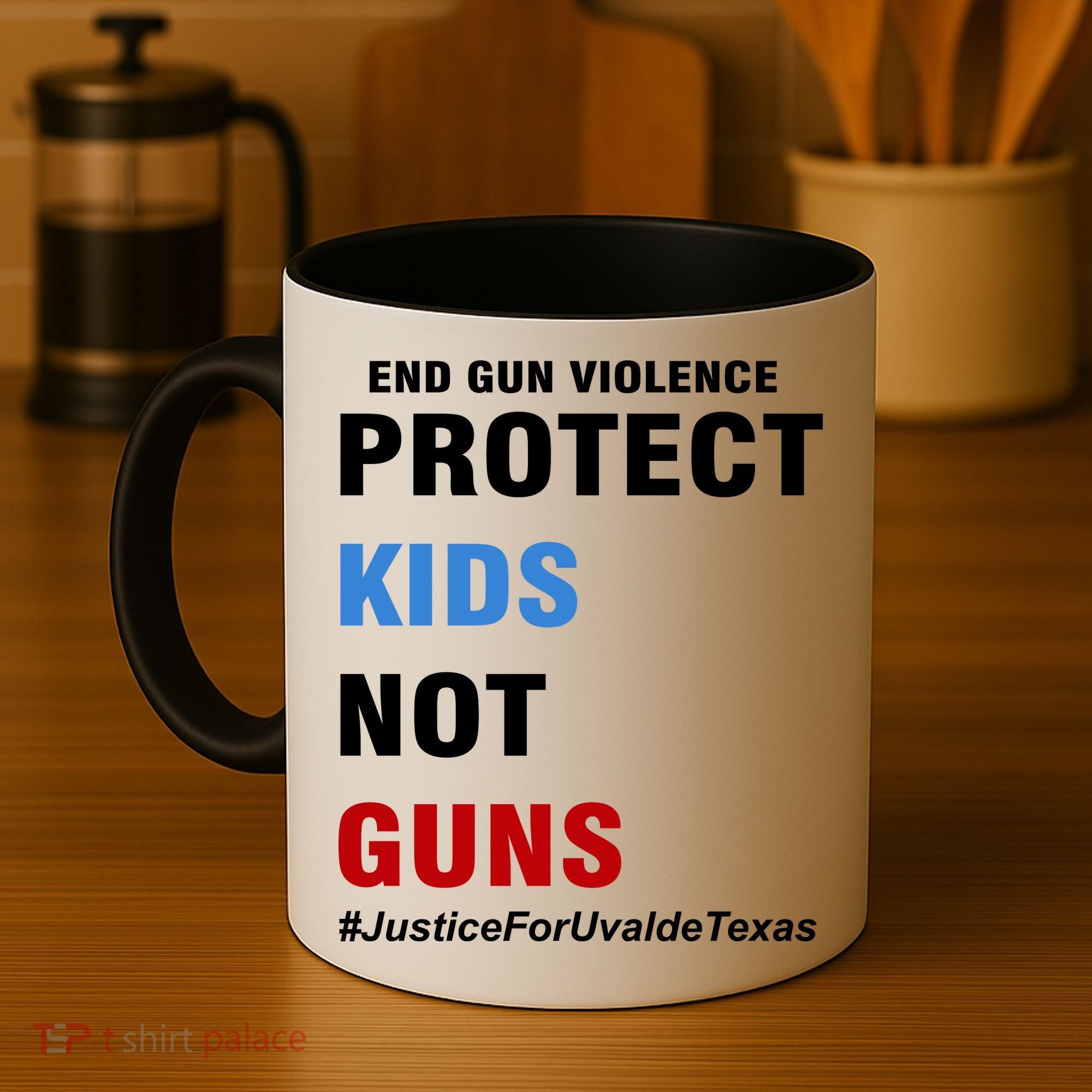 Protect Kids Not Guns #JusticeForUvalde Coffee Mug