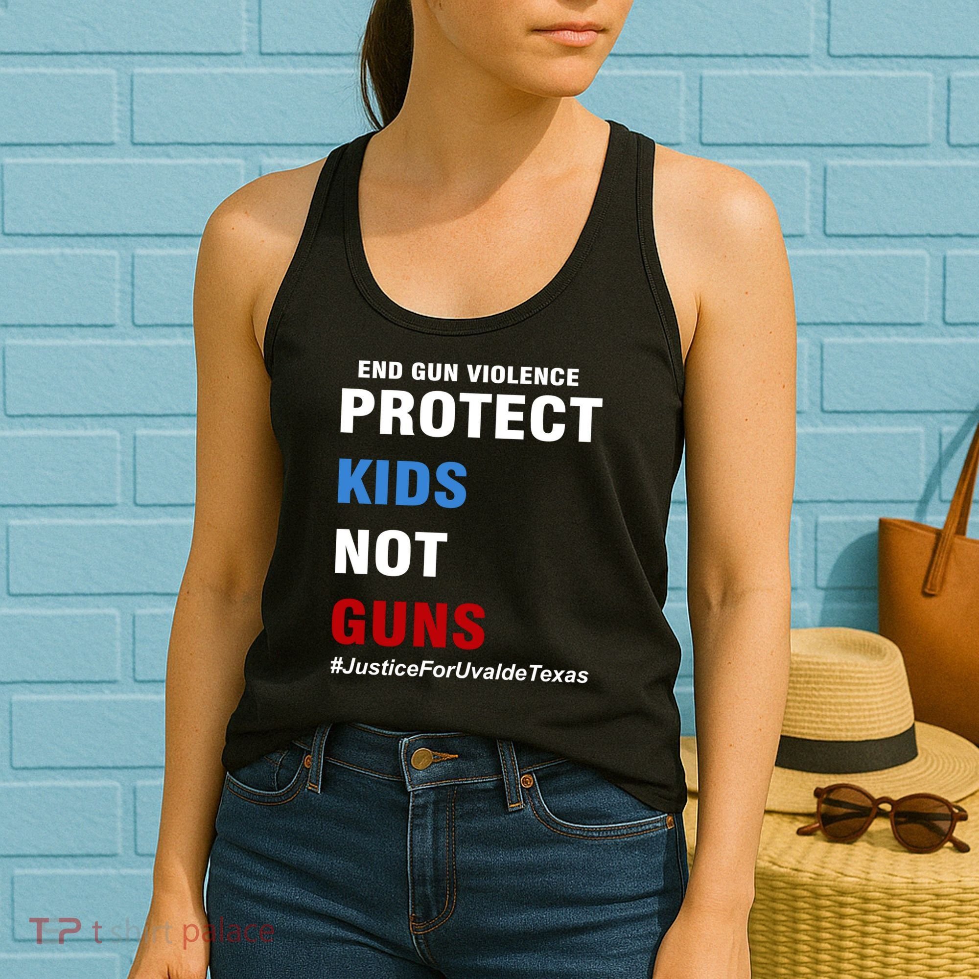 Protect Kids Not Guns #JusticeForUvalde Women's Tank Top