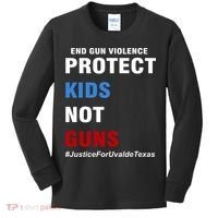 Protect Kids Not Guns #JusticeForUvalde Kids Long Sleeve Shirt thumb 0