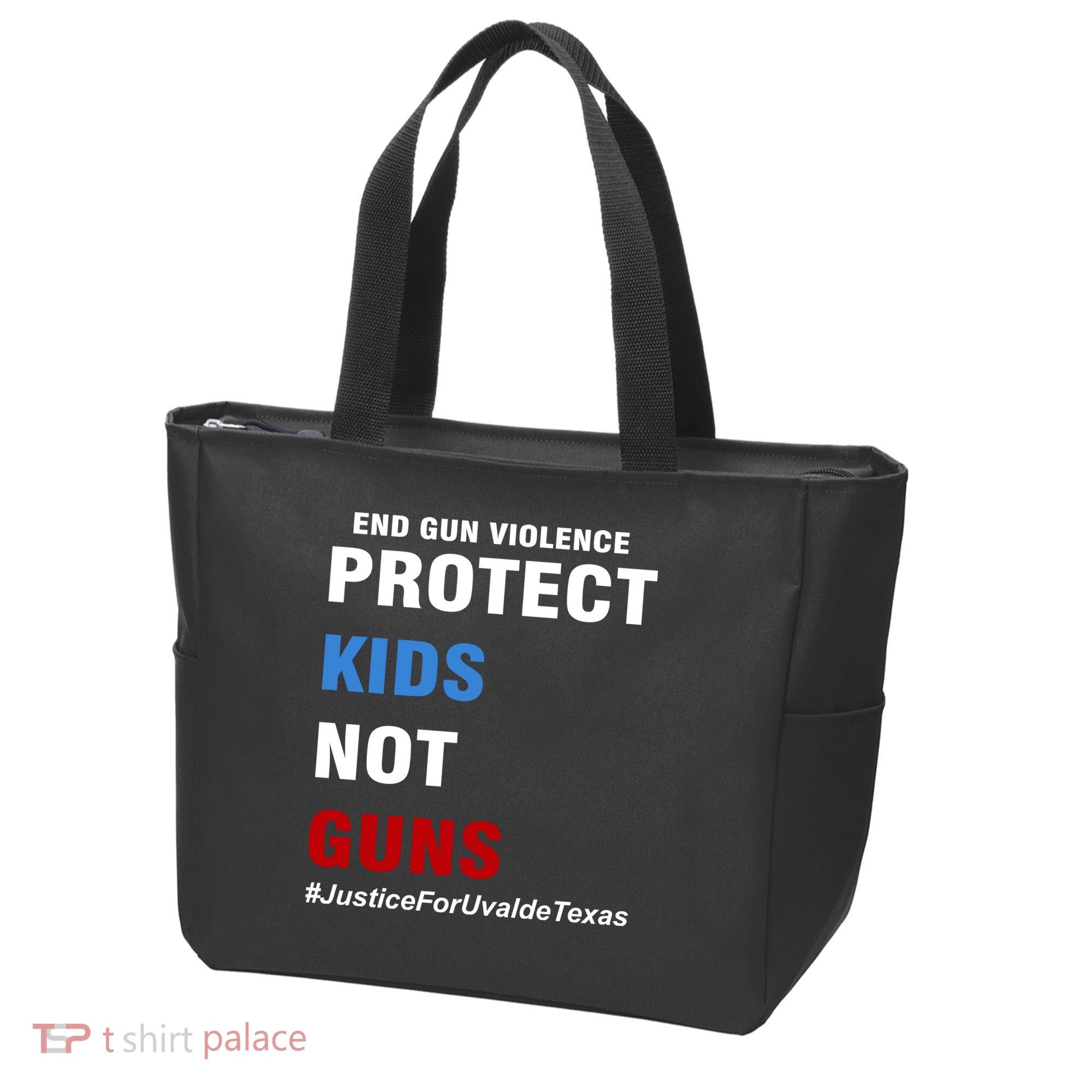 Protect Kids Not Guns #JusticeForUvalde Tote Bag