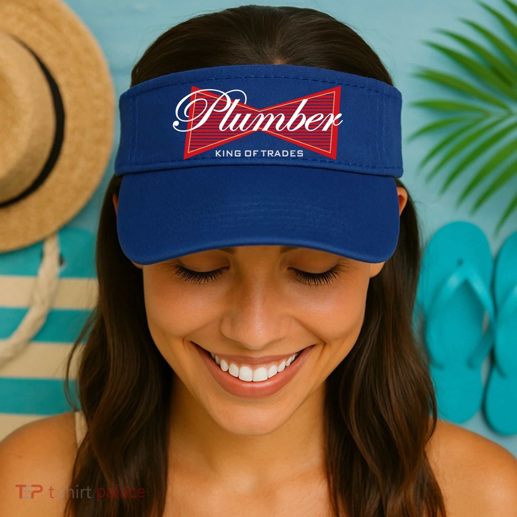 Plumber King Of Trades Cool Gift Funny Gift For Plumbers Gift Visor