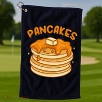 Pancakes Kawaii Golf Towel thumb 1
