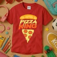 Pizza King Kids T-Shirt thumb 3