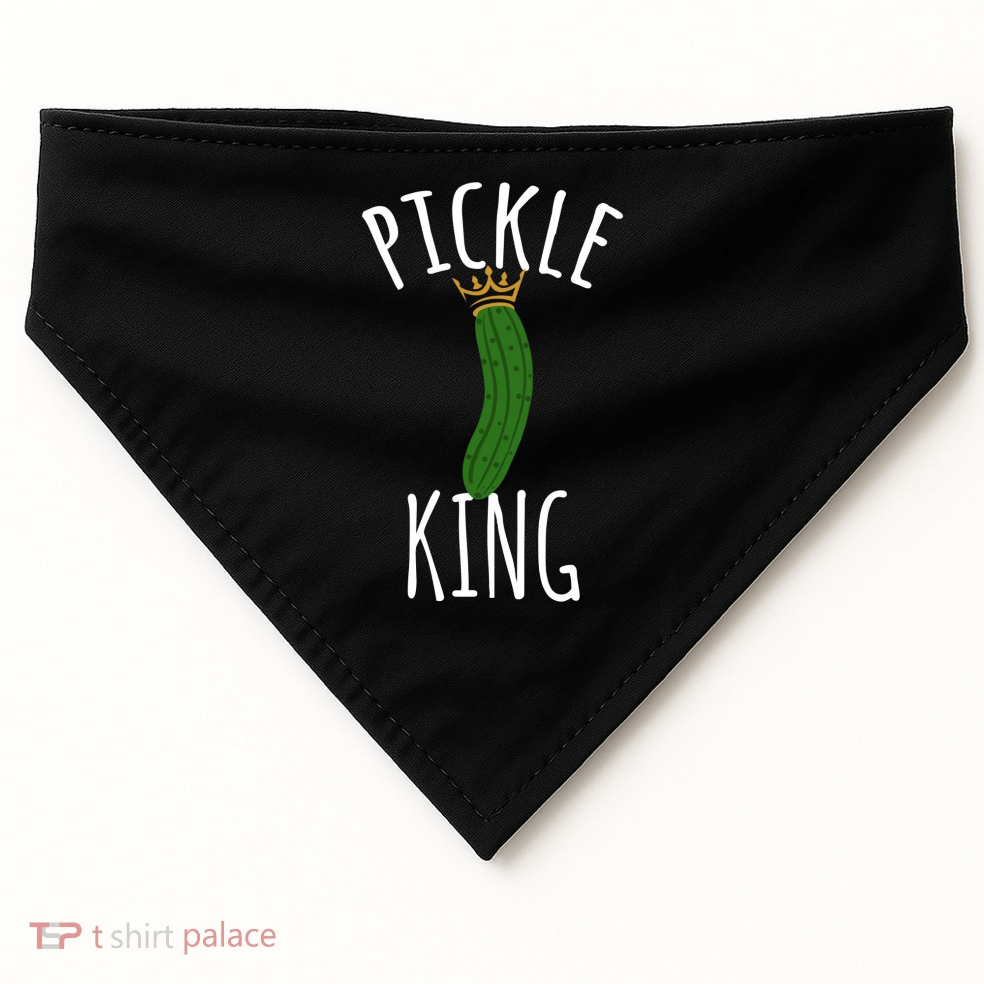 Pickle King Pickles Vegan Pickle Gift USA-Made Doggie Bandana