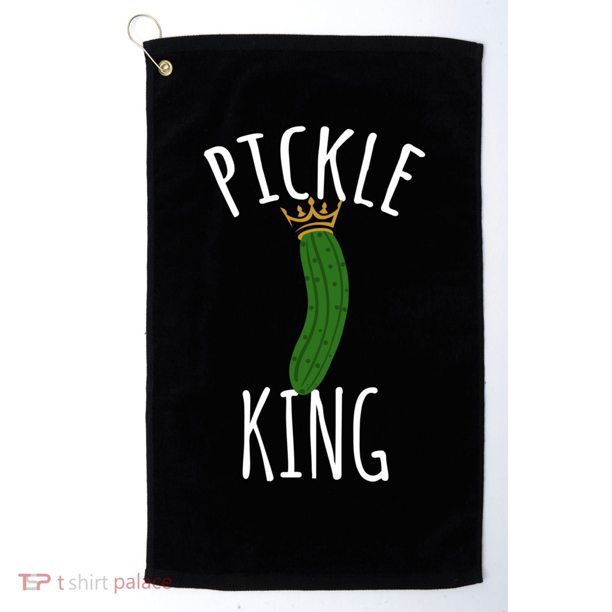 Pickle King Pickles Vegan Pickle Gift Golf Towel