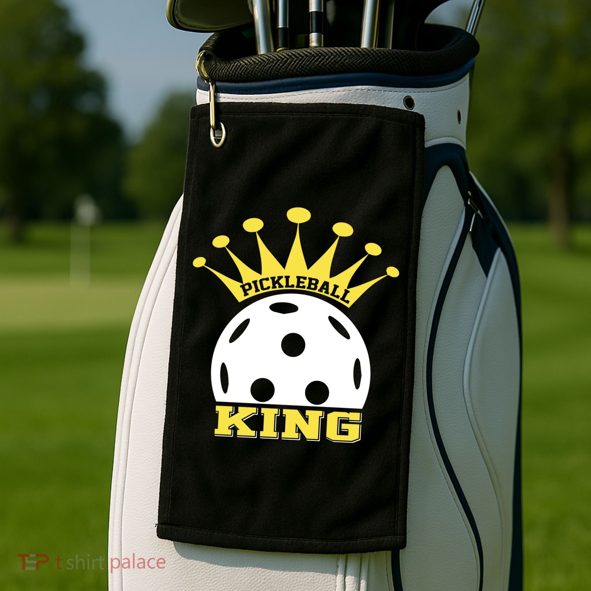 Pickleball King Paddles Player Gift Golf Towel