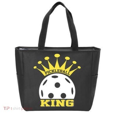 Pickleball King Paddles Player Gift Tote Bag